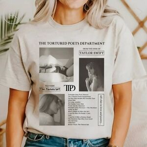 NWT The Tortured Poets Department Beige Graphic Tee